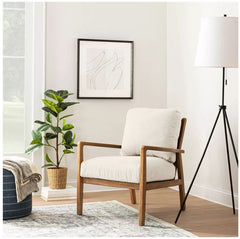 Vernon Upholstered Barrel Accent Chair - Light Brown Velvet