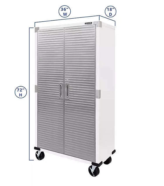 Seville Classics UltraHD Storage Cabinet, 36" W x 18" D x 72" H