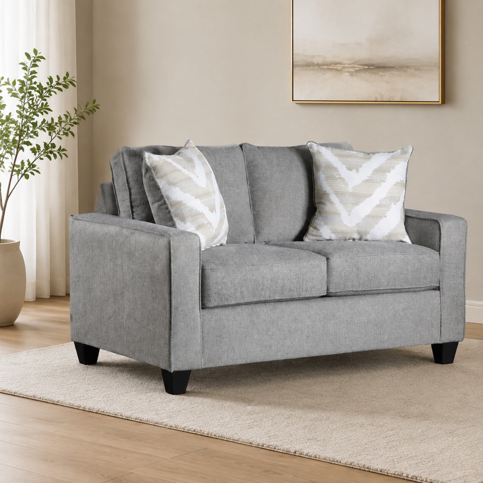 Carmine Loveseat - Gray - Wichita Home Outlet