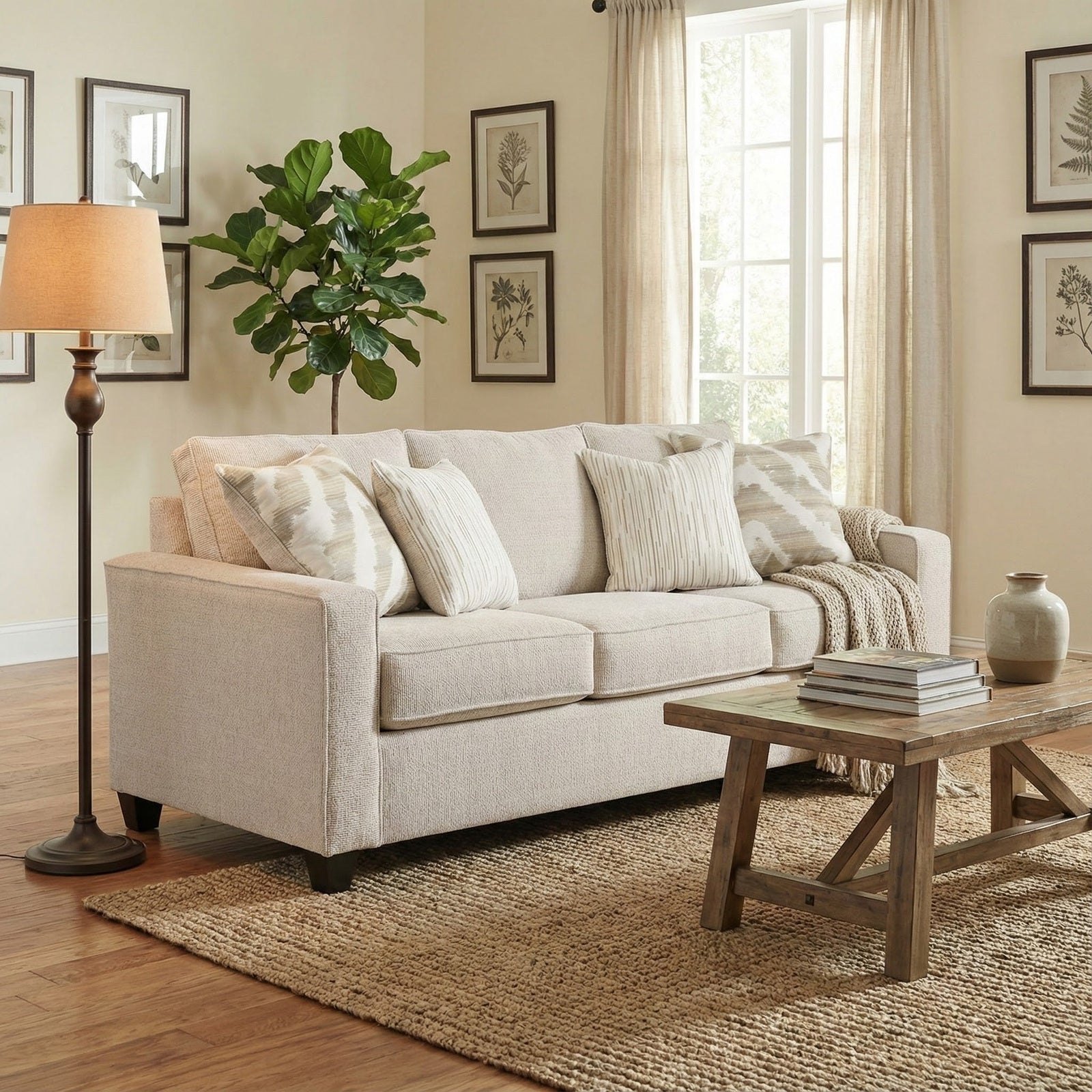 Carmine Sofa - Pebble - Wichita Home Outlet