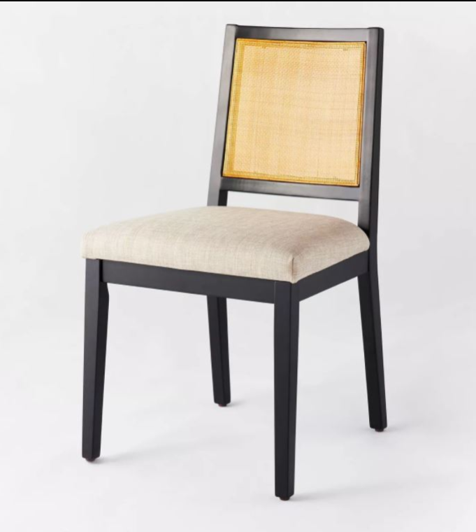 Danez Cane Dining Table & Oak Park Cane Dining Chair - Black