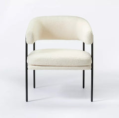 Classic Covered Arm Chair - Cream Boucle