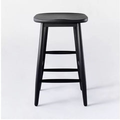 Haddonfield All Wood Backless Counter Height Barstool - Black