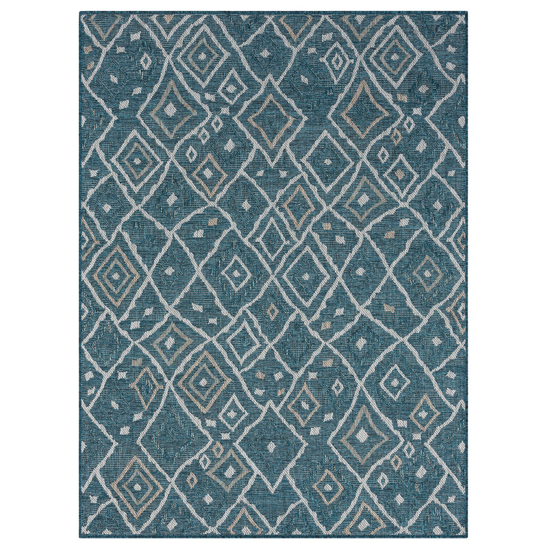 Coastal 663 Area Rug - Turquoise - 8' x 10'