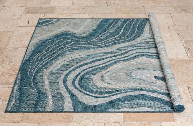 Coastal 661 Area Rug - Aqua - 5' x 7'