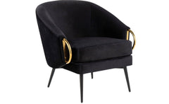 Claire Glam Accent Chair - Black