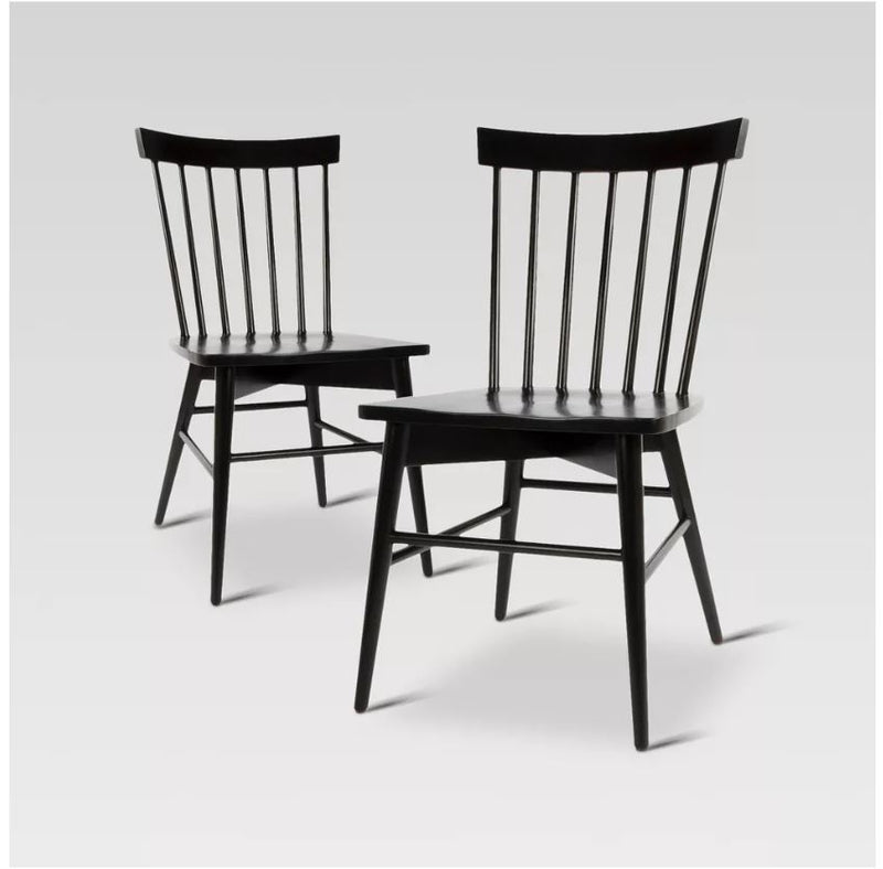 Windsor Dining Chair, Black - Set of 2