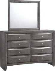 Emily Grey 3 Drawer Nightstand in Gray