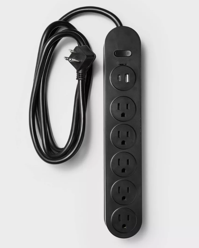 5 Outlet Surge Protector 6' Cord with USB - heyday™