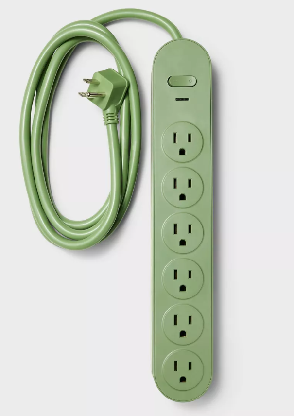 5 Outlet Surge Protector 6' Cord with USB - heyday™