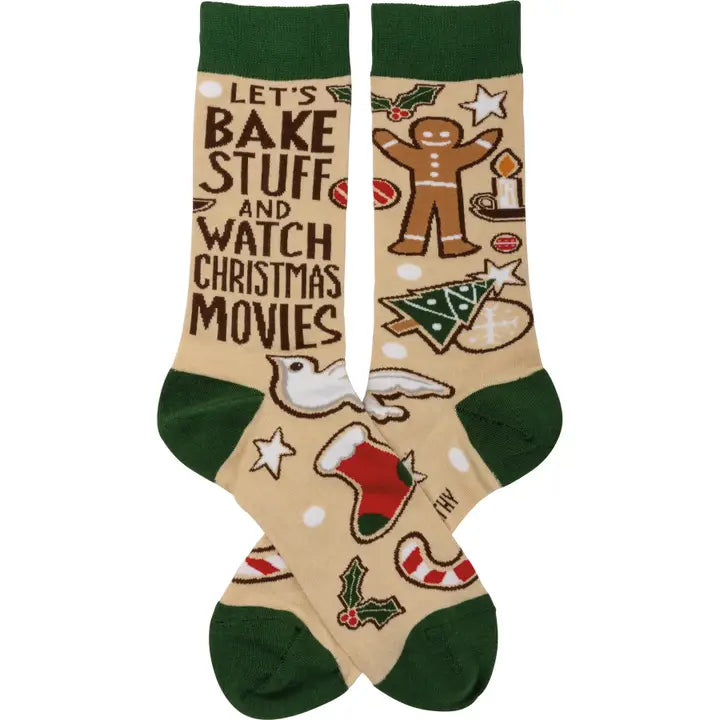 Let's Bake Stuff and Watch Movies Socks