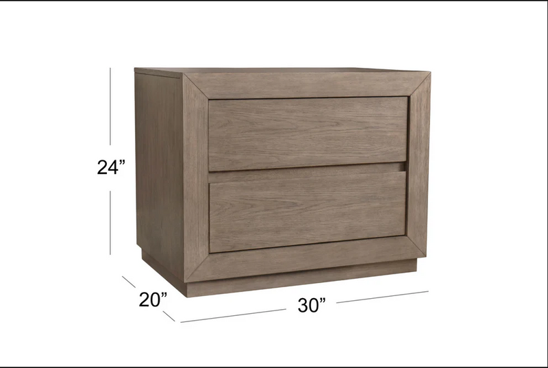 Goodwin Nightstand- gray 2 drawer