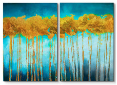 Abstract Forest Canvas Wall Art - 16