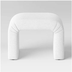 Cicely Waterfall Ottoman - Cream Boucle
