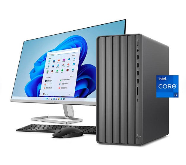 HP ENVY Desktop Bundle w/32" FHD Monitor -Intel Core i7 12700, 12GB RAM, 512GB SSD Drive