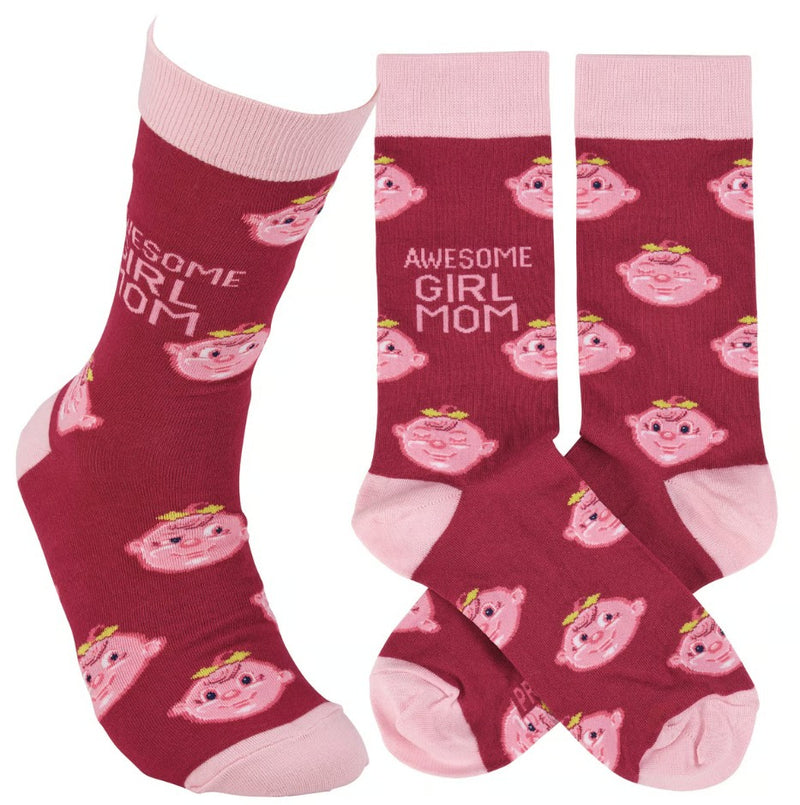 Awesome Girl Mom Socks
