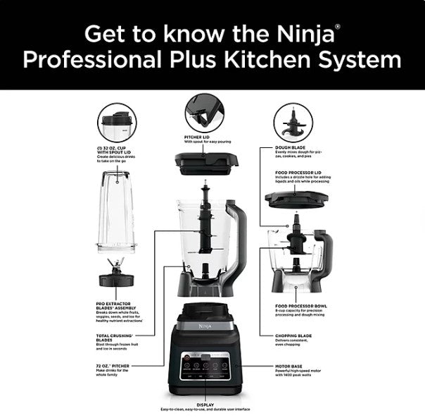 Ninja Professional Plus Kitchen Blender System and 8-Cup Food Processor (BN805A)