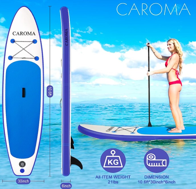 Inflatable Stand Up Paddle Board - Blue/White