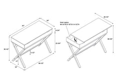 Peggy Lift Top Stand Up Desk - Black