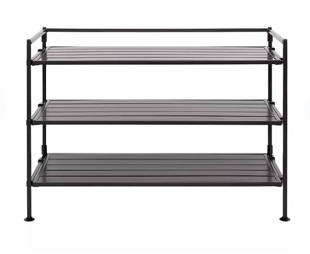 3-Tier Resin Slat Shoe Rack