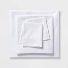 500 Thread Count Cotton Blend 4pc Sheet Set - Queen - White