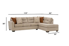Bono Sectional - Muslin