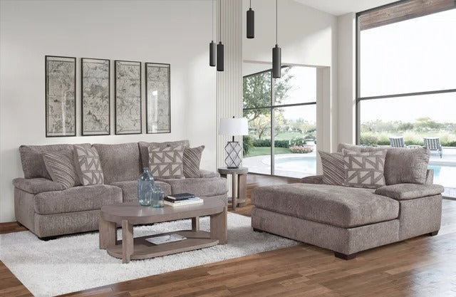 Vega Double Chaise - Cement