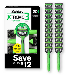 Schick Xtreme3 Sensitive Disposable Razors for Men