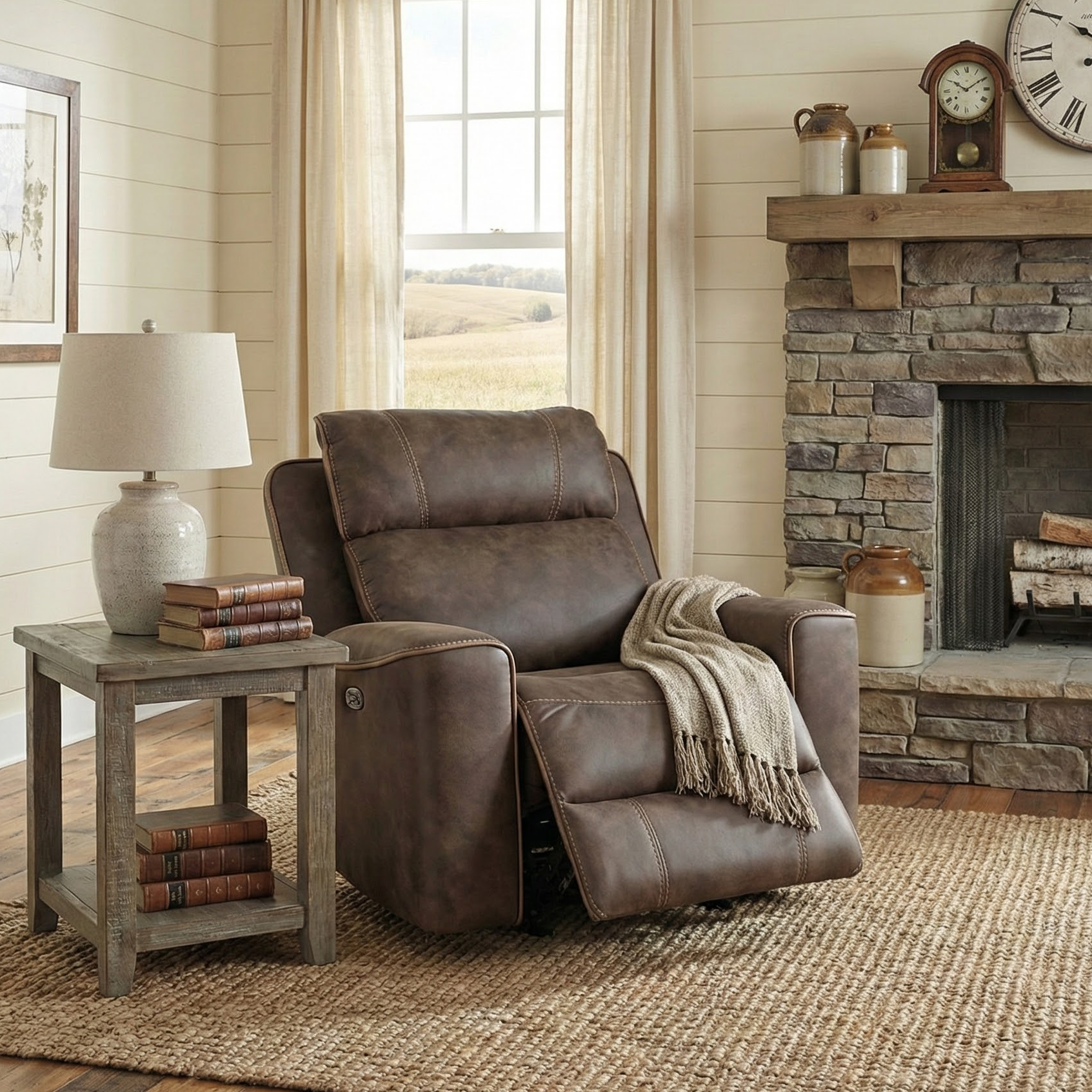 Telluride Manual Rocker Recliner in Chocolate