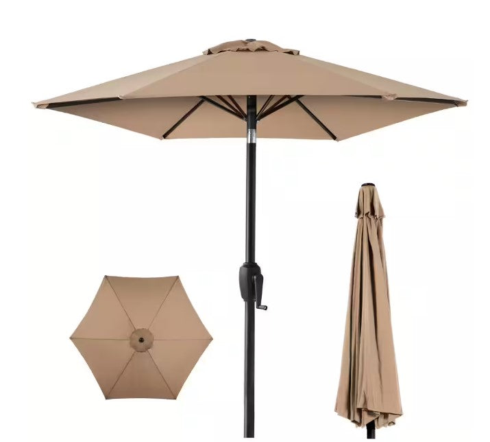 7.5 ft Heavy-Duty Outdoor Market Patio Umbrella