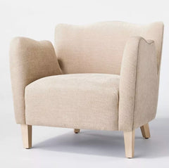 Wing Arm Accent Chair - Beige