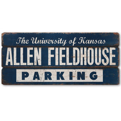 University of Kansas Allen Fieldhouse Parking Wood Wall Decor