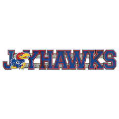 University Of Kansas Jayhawks Word Embossed Metal Sign