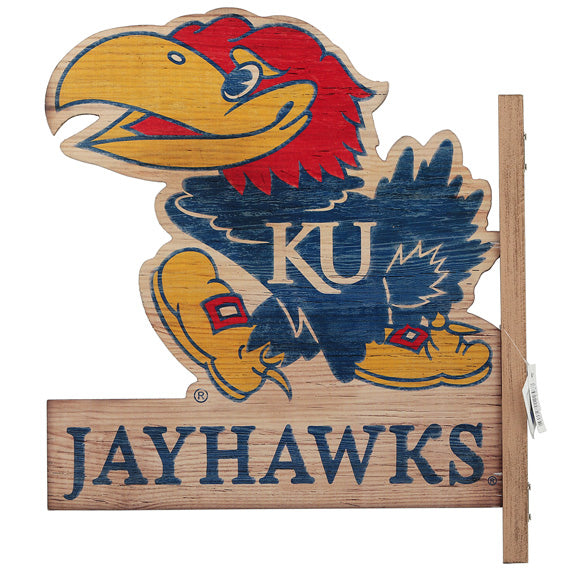 University Of Kansas 1923 Jayhawks Logo Embossed Metal Sign