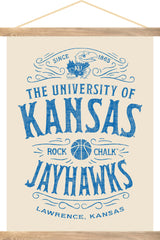 University Of Kansas 1923 Jayhawks Logo Embossed Metal Sign