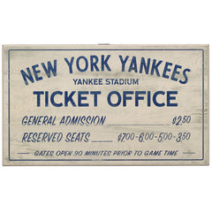 New York Yankees Vintage Ticket Office Wood Wall Decor
