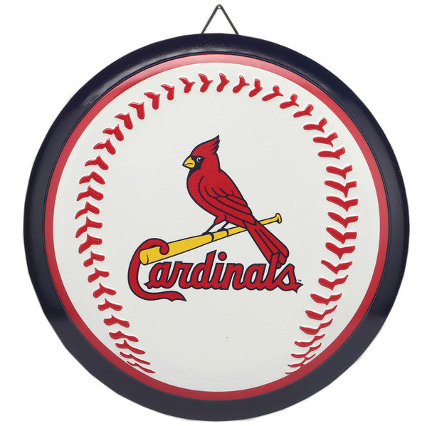 St. Louis Cardinals Round Baseball Metal Sign