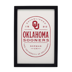 University of Oklahoma Badge Framed Wood Wall Decor