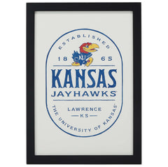 University of Kansas Badge Framed Wood Wall Decor