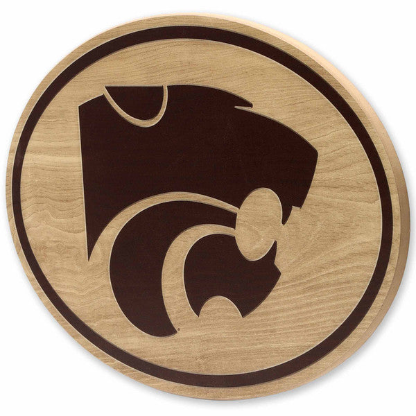 Kansas State University Oval Natural Wood Wall Decor