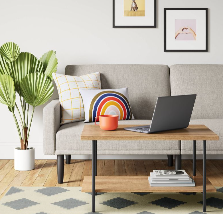Wood and Metal Coffee Table