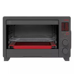 CRUXGG 6 Slice Digital 10-in-1 Toaster Oven with Air Fry - Gray