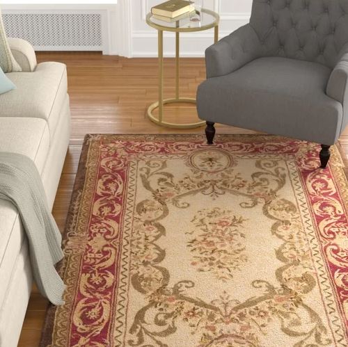 Loren Hand-Tufted Wool Gold/Red Rug