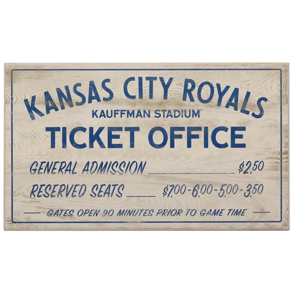 KU Embossed Metal Word Sign