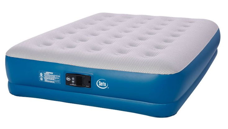 Serta 16" Raised Inflatable Air Mattress with Built in Pump - Blue