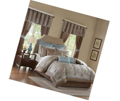 Madison Park Essentials Brystol 24 Piece Queen Room in A Bag Blue
