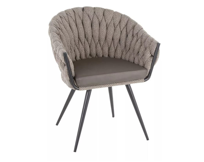 Braided Matisse Contemporary Chair - Grey