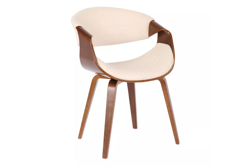 Symphony Mid-Century Modern Dining Chair - Cream