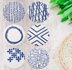 Ceramic Coaster - Set of 6 - Artistic Designs