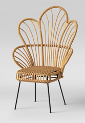 Avocet Rattan Fan Back Accent Chair